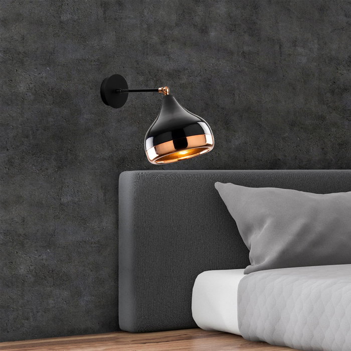 Opviq Lámpara de pared Yıldo - 6901 Negro y Cobre